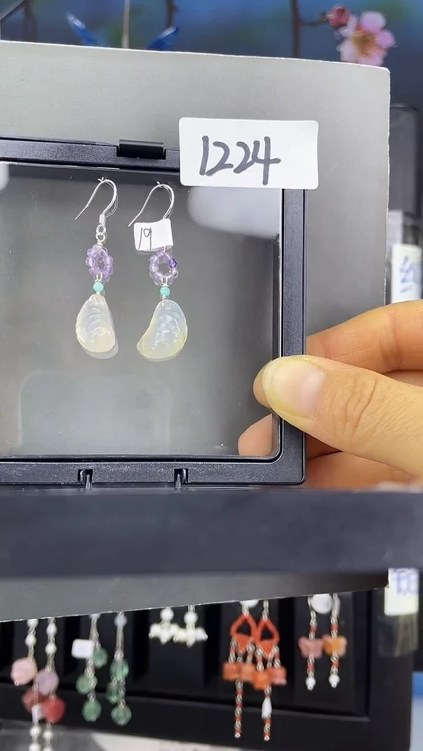 未镶嵌耳饰玛瑙/玉髓喜欢拍