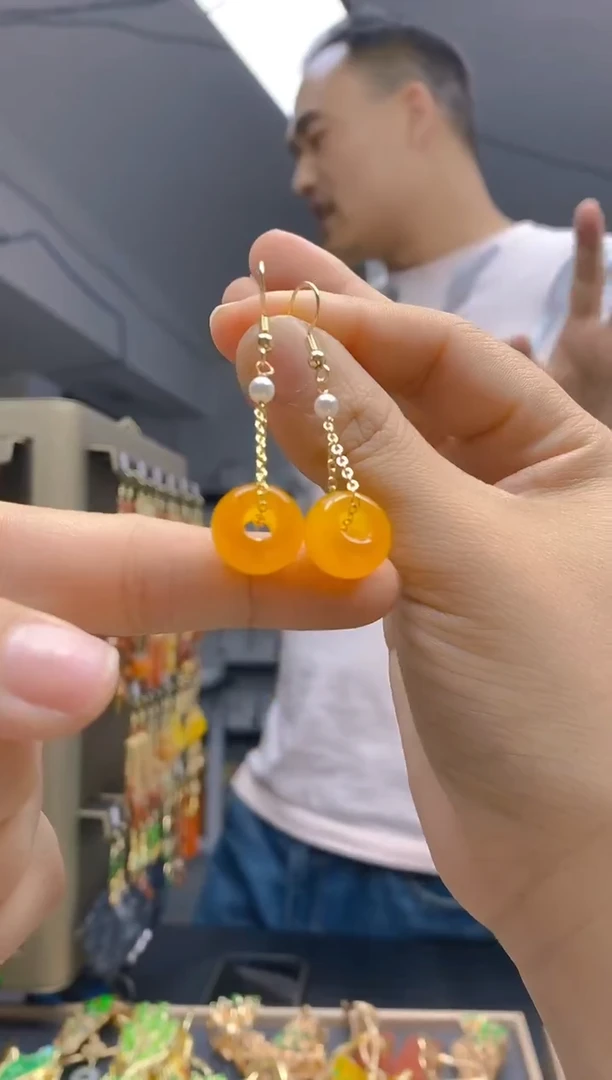 【闪购商品】玛瑙/玉髓耳饰合金33玛瑙饰品