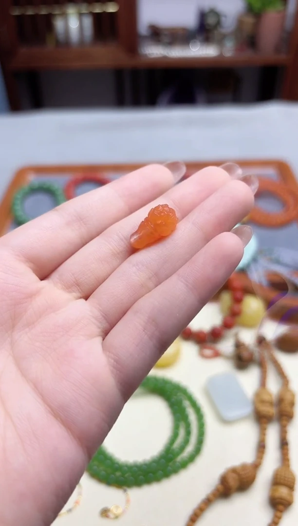 未镶嵌南红玛瑙挂件南红三通配饰9mmTX