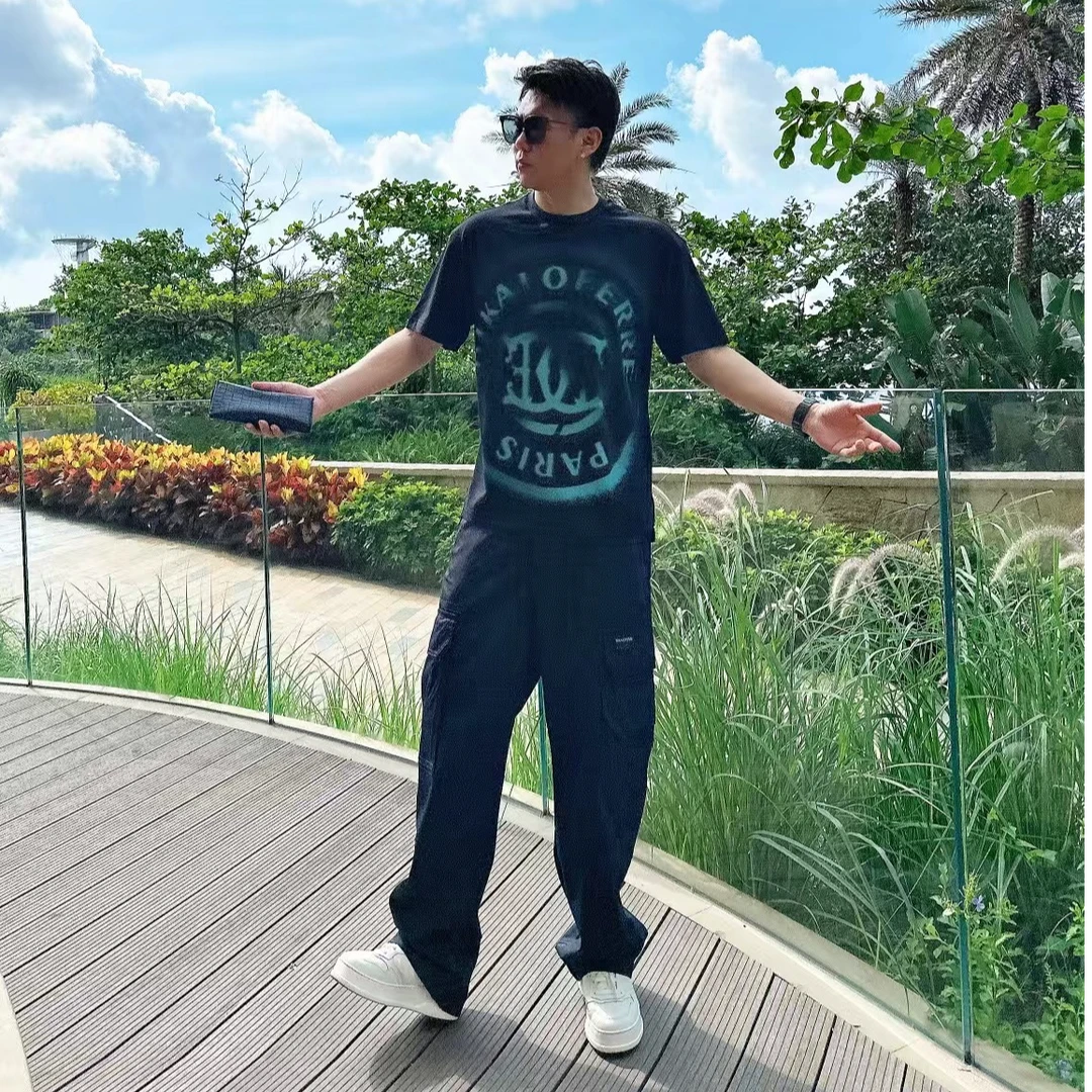 DIKALO FERRE/迪卡里奥 费雷D52DT207早春男士高弹匹马棉休闲半袖