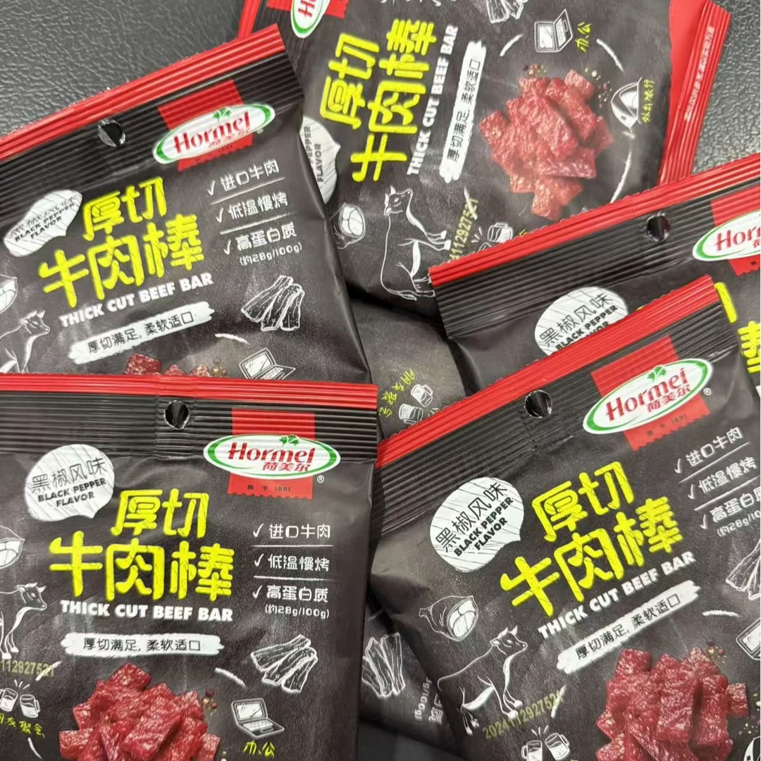 【6包】8月到期｜荷美尔｜厚切牛肉棒办公室休闲零食40g*6