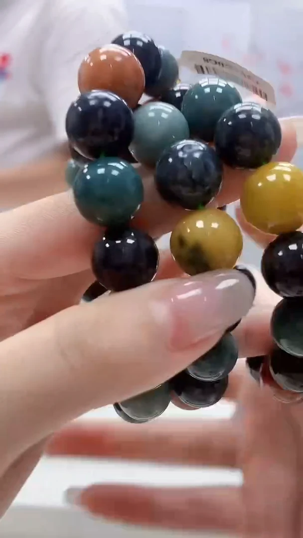 定制翡翠未镶嵌4812lr-毛货手珠链4