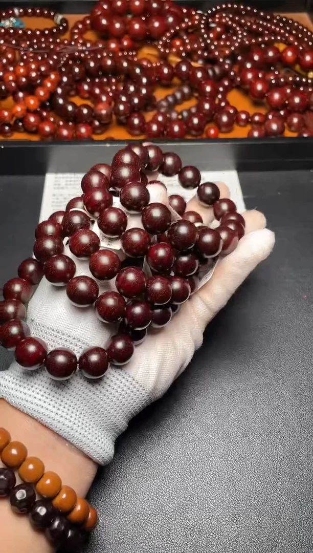 手串/手链小叶紫檀1.4顶泥虎皮纹