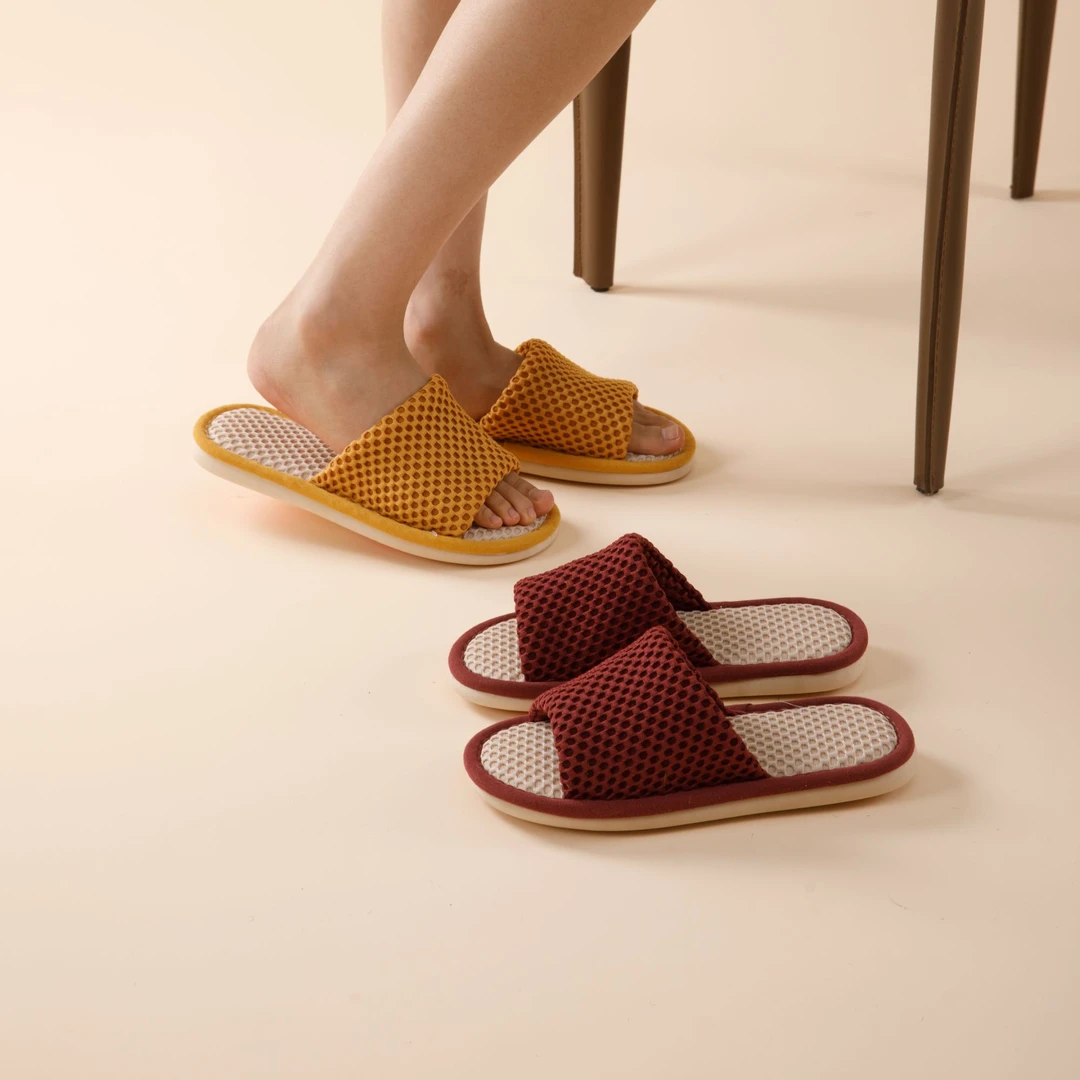 暖之缘透气拖鞋家居家用情侣防滑耐磨吸汗不闷脚四季拖鞋平底软弹