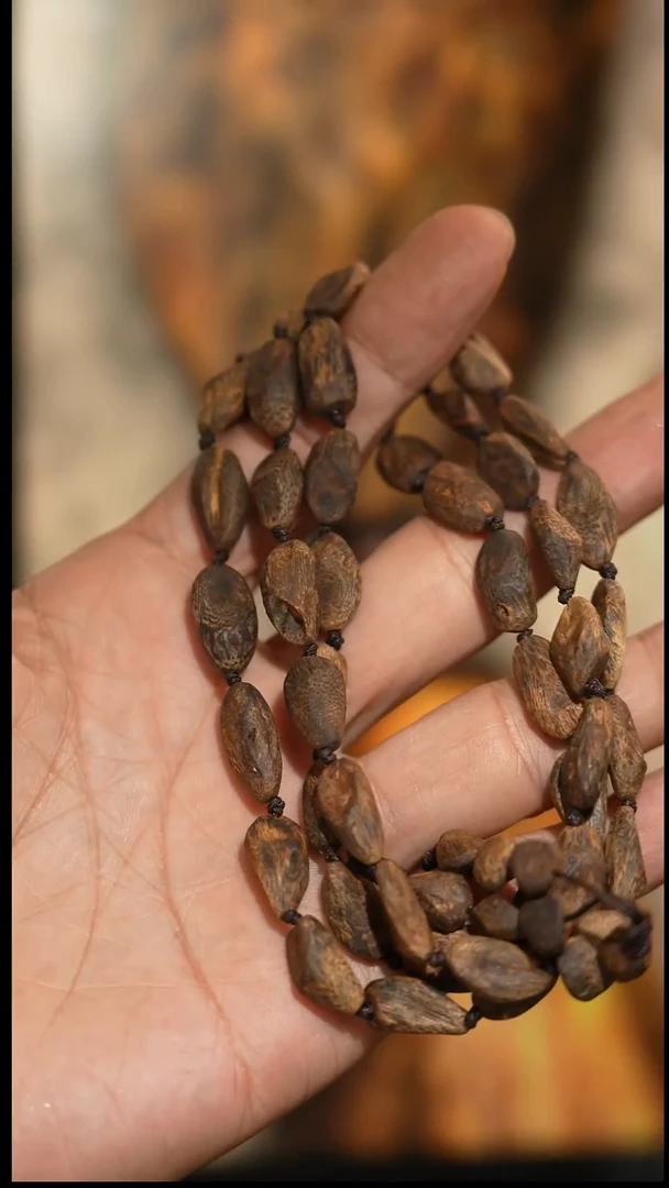沉香手串f****e海南绿奇楠沉水树丁虫漏随型长串24克