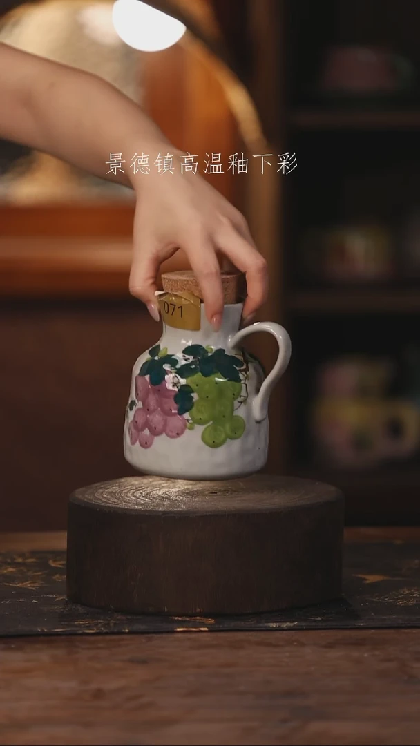 陶瓷景德镇高温釉下手绘陶瓷071