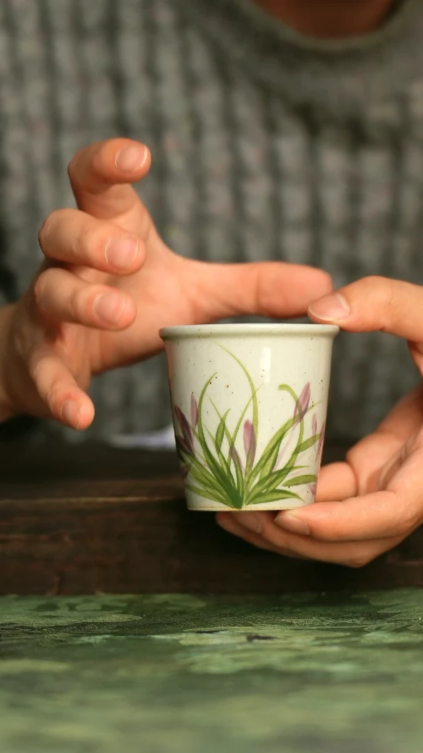 陶瓷青诗集手工手绘瓷器