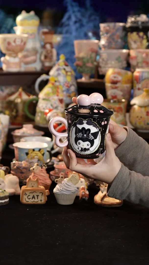 摆件陶景德镇釉下彩手绘设计师款陶瓷