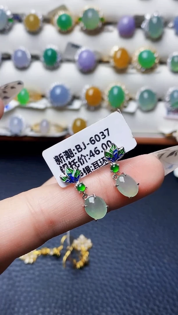 银S925镶嵌戒指翡翠1388