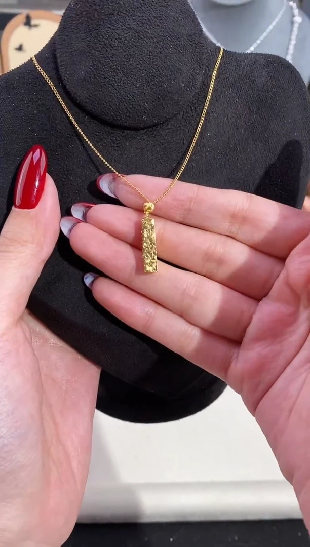 无坠链均925银四方来财吊坠项链套连