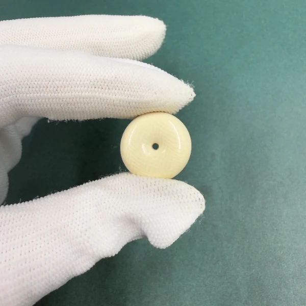 B6359天然猛犸牙平安扣 支持鉴定 假一罚四