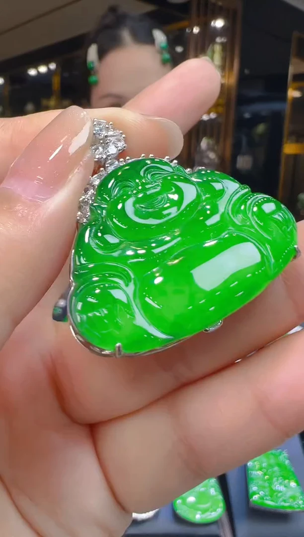 吊坠(赠链)银S925镶嵌翡翠101