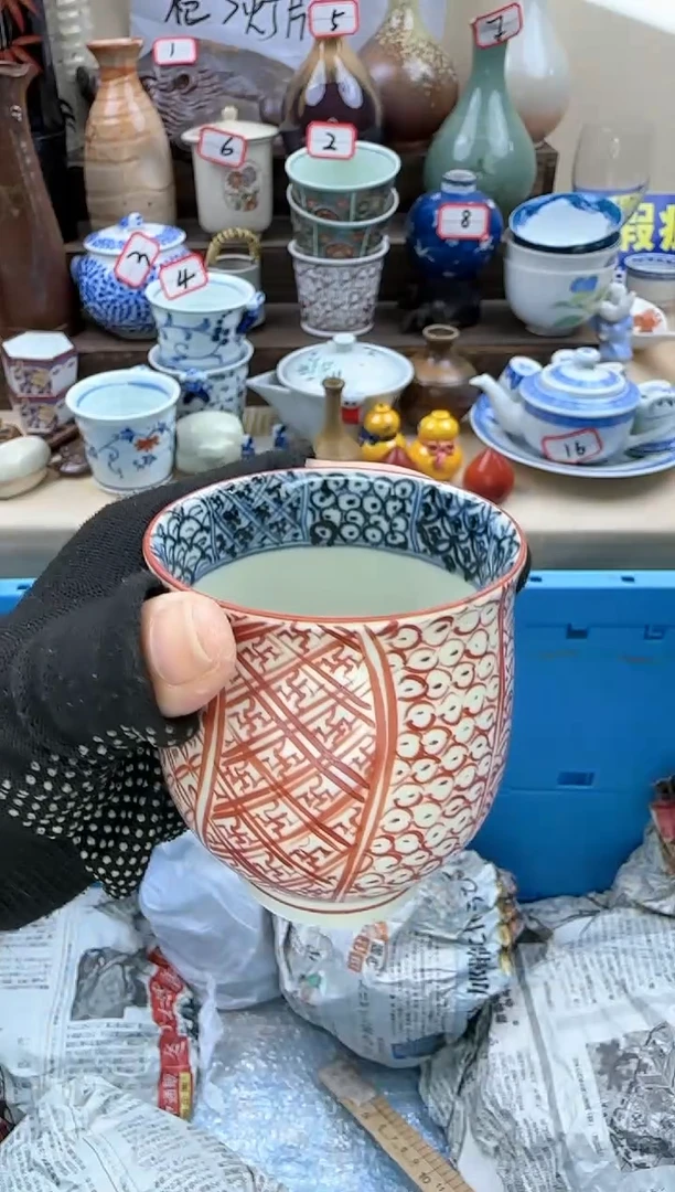 【闪购商品】瓷片手绘中古陶瓷满18米包邮一单一付