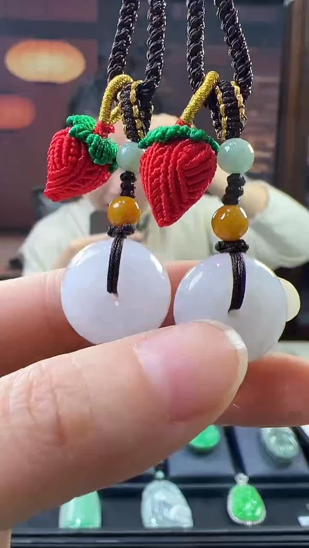 未镶嵌挂件翡翠草莓包挂（多样性发其一）