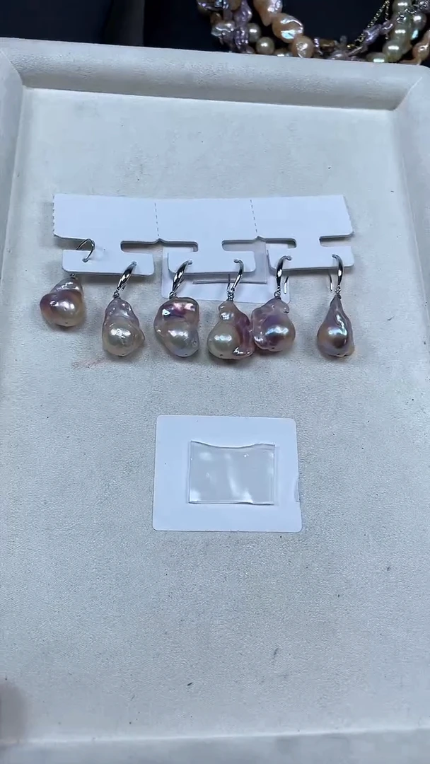 未镶嵌淡水珍珠耳饰【纯恬巴洛克饰品】（多样性发货发一）