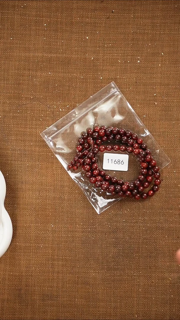 小叶紫檀手串/手链11686泥料 08圆 108粒 多圈 无胶手工磨