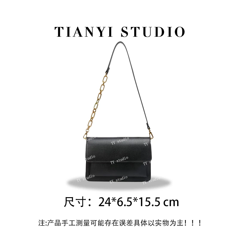 【TY】SKL-7580-黑色 轻奢高级韩版单肩潮流时尚简约女包