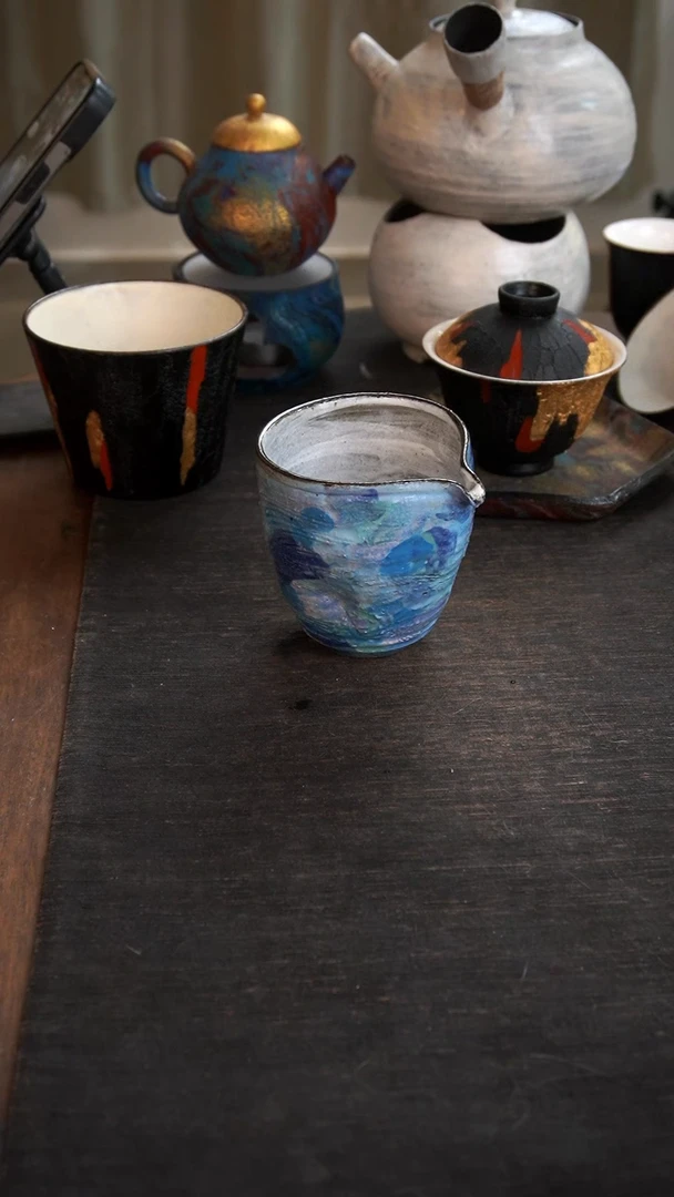 【闪购商品】其他粉引手绘公道915小康茶器