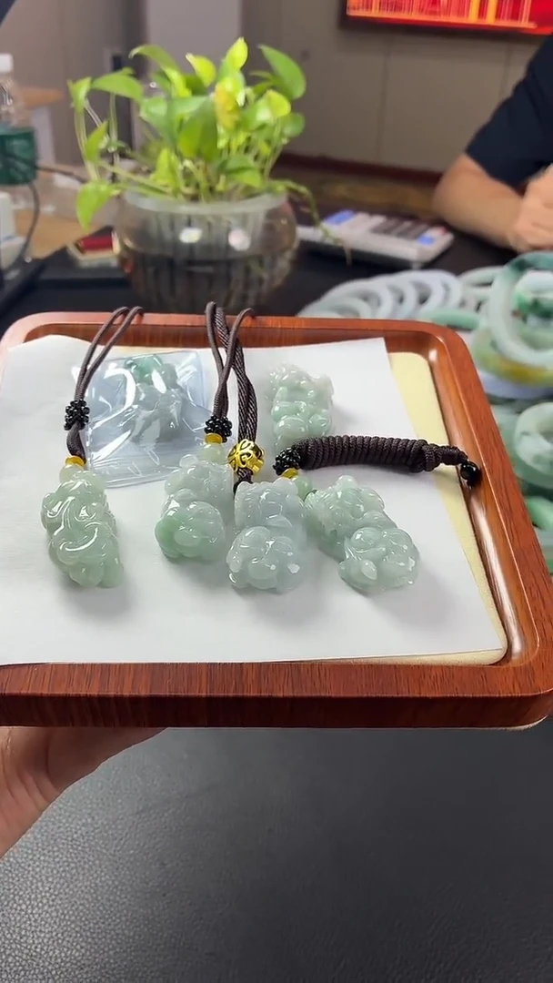 翡翠未镶嵌颈饰貔貅多样性发一