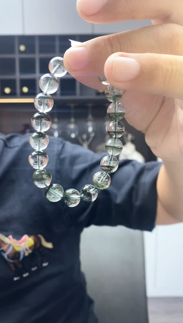 未镶嵌手链水晶m**n绿幽灵10+