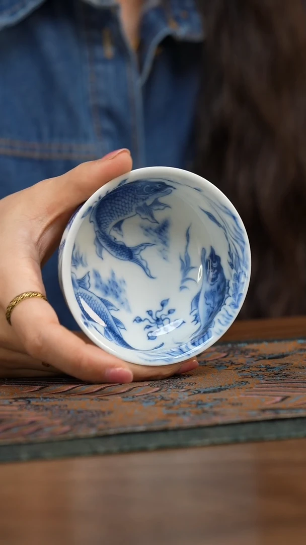 【闪购商品】望月怀古 满绘鱼藻炉式