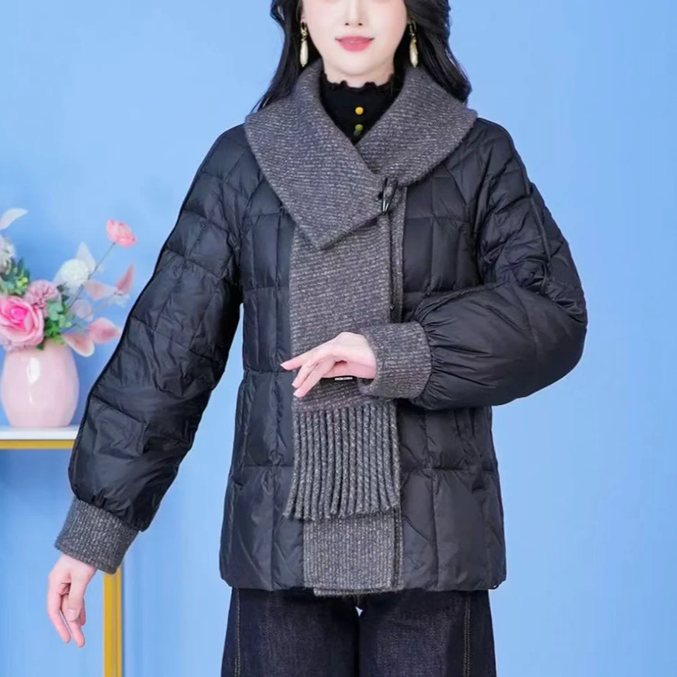 苏曦女装时尚洋气保暖加厚显瘦羽绒服新款新中式宽松2025年秋冬