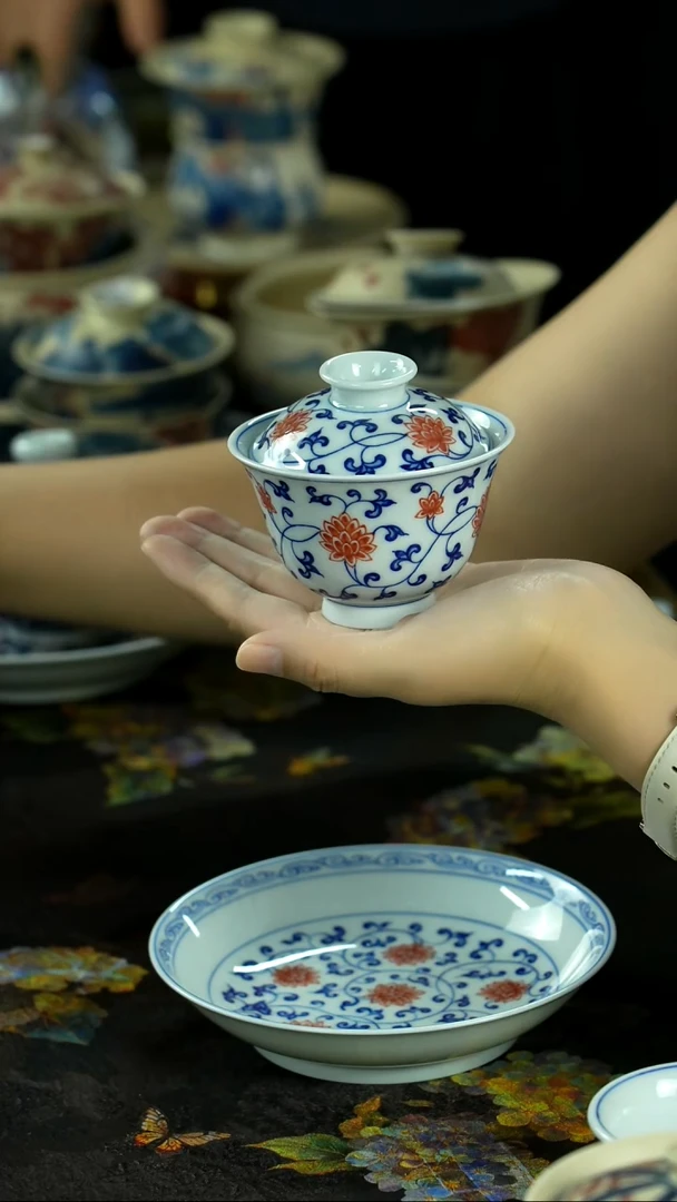 中秋国庆景德镇手绘瓷器