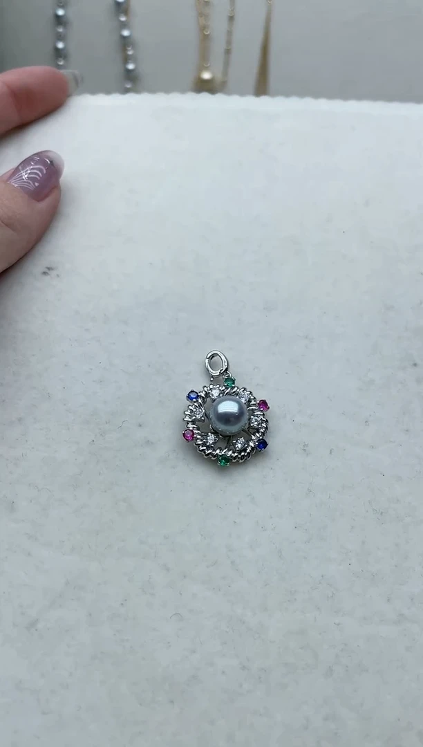 【闪购商品】海水珍珠吊坠银S925镶嵌Y3