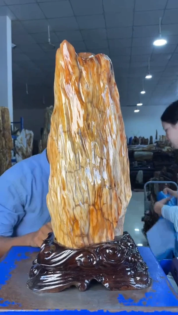 未镶嵌摆件硅化玉33