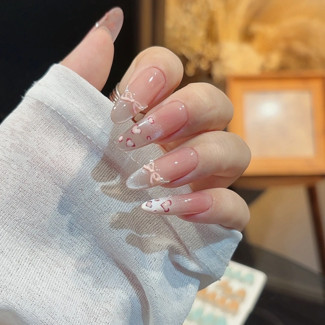 【芭蕾】春夏款装饰显白不伤本甲纯手工穿戴甲