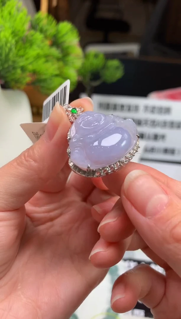 颈饰18K金镶嵌翡翠依****9---120662