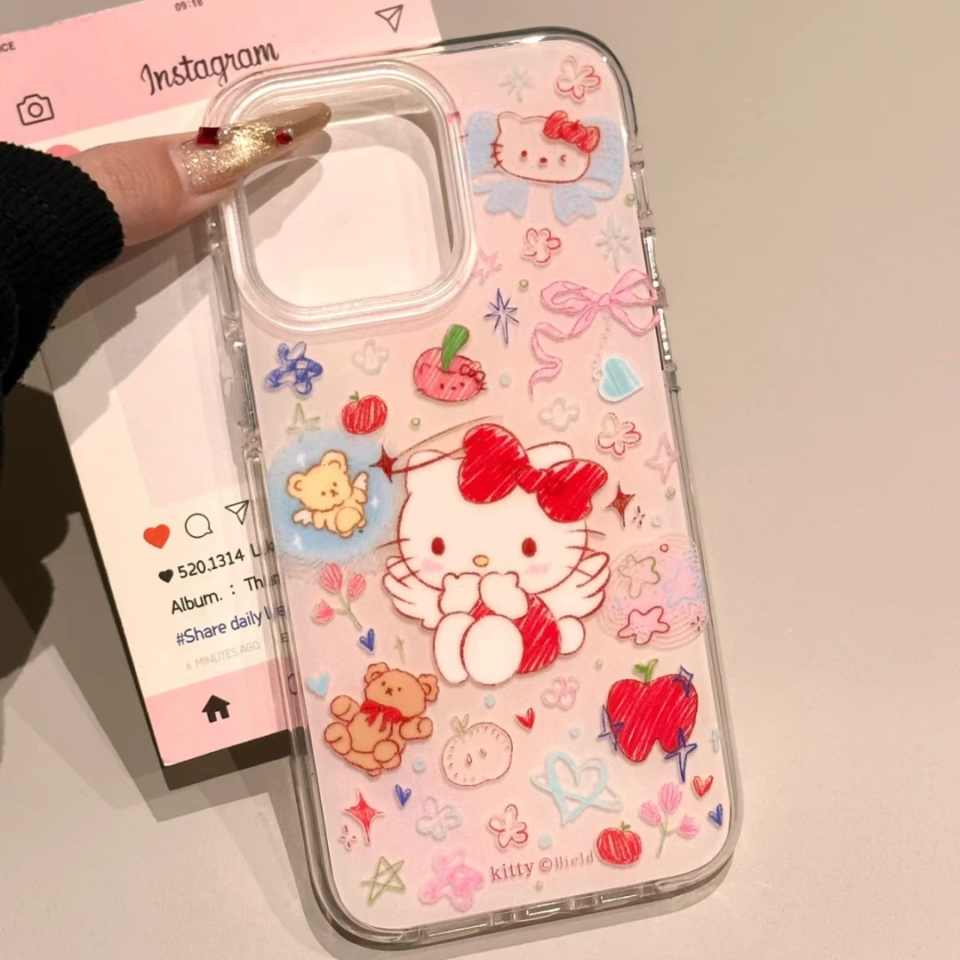 鞠婧祎同款KT猫适用16/15iphone14promax华为苹果手机壳13/12imd