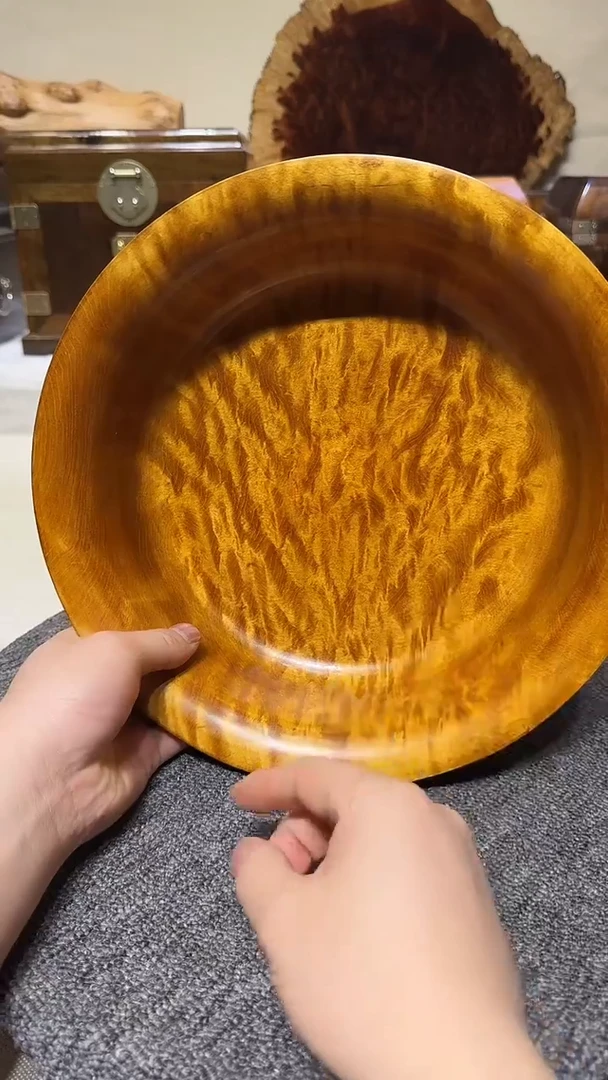 金丝楠木老料 满水波厚盘 28.2/8.3