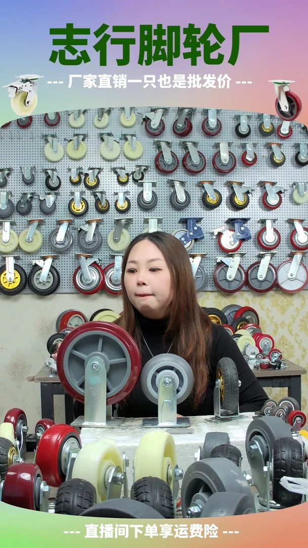 重型工业灰色橡胶轮5寸单轮4个