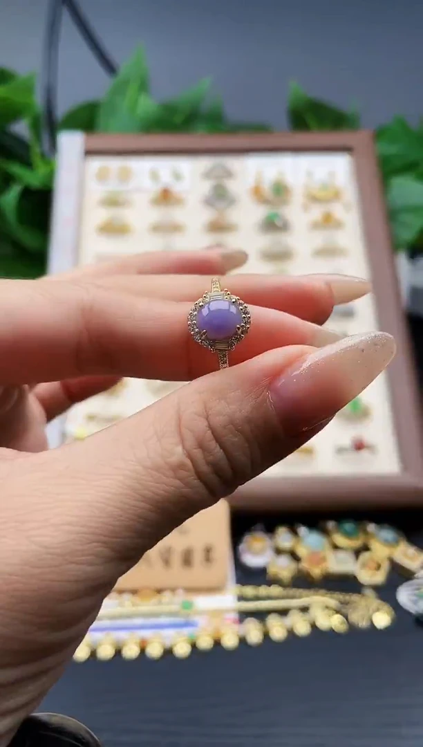 银S925镶嵌戒指翡翠12