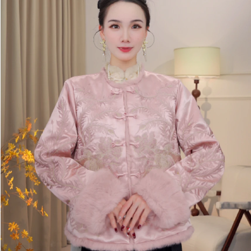 【绝代天骄】国风重工刺绣加厚保暖国风外套2025D9968—婷婷婷杭锦仓