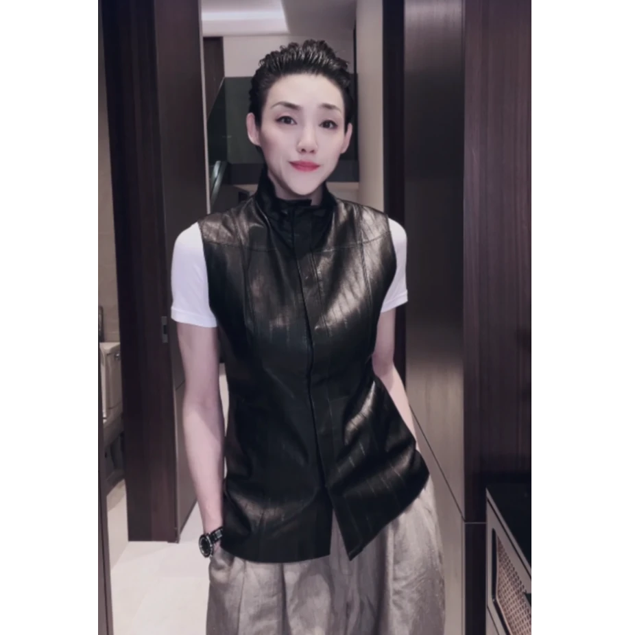 无袖 短袖 背心 皮马夹  MJ0075