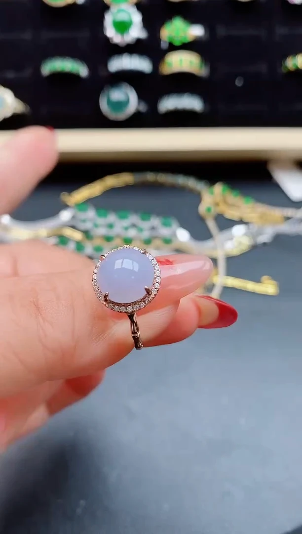 【闪购商品】翡翠戒指银S925镶嵌21321