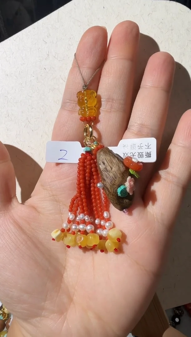 手链蜜蜡未镶嵌琥珀南红流苏吊坠挂件