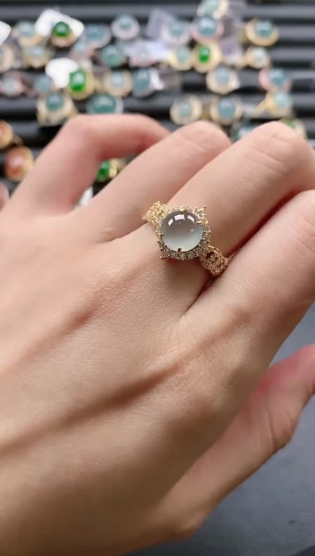 【闪购商品】翡翠戒指银S925镶嵌5151-20