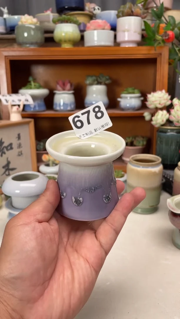 瓷片678知木花盆小芳