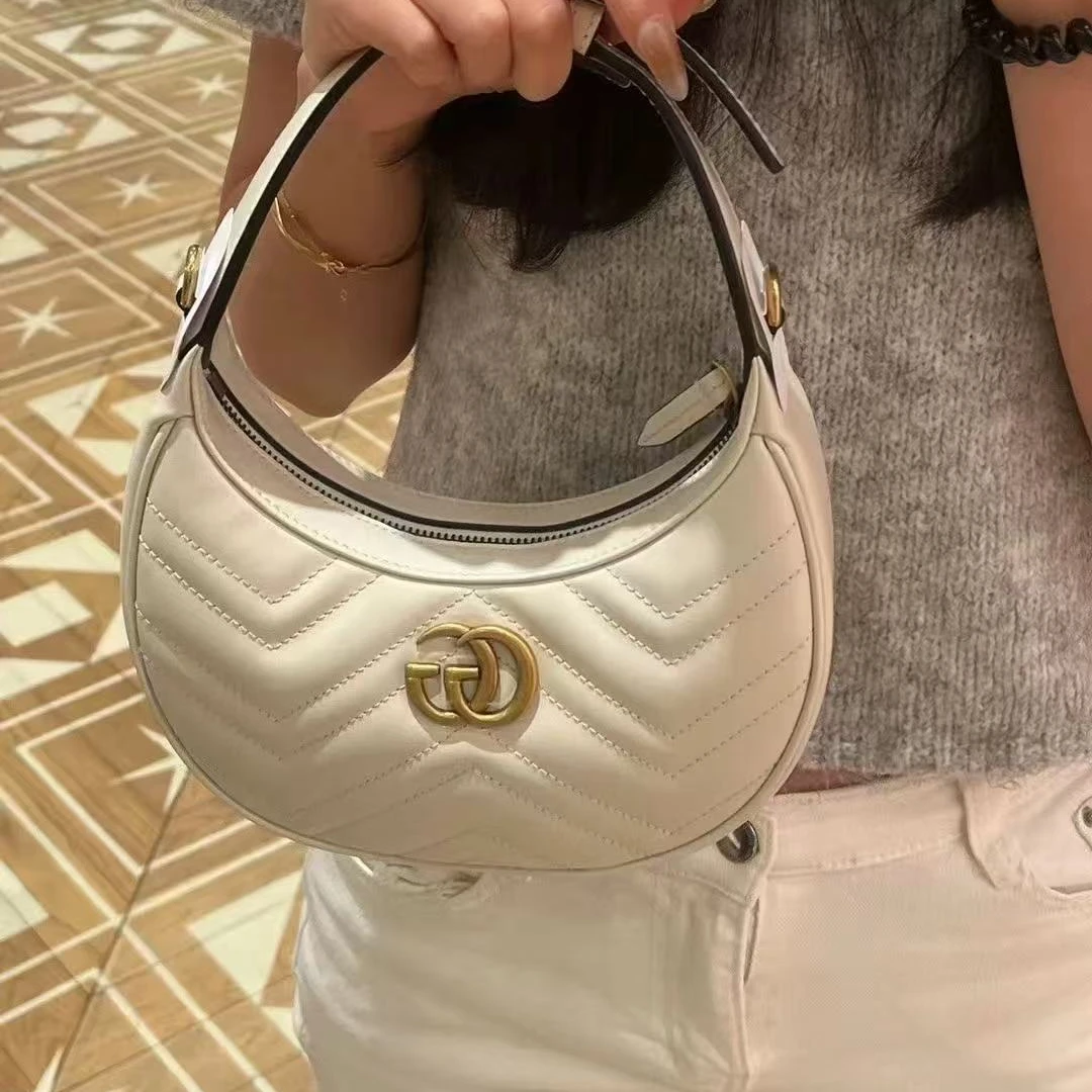 95新 GUCCI/古驰 坤球奢选古驰马蒙月亮包