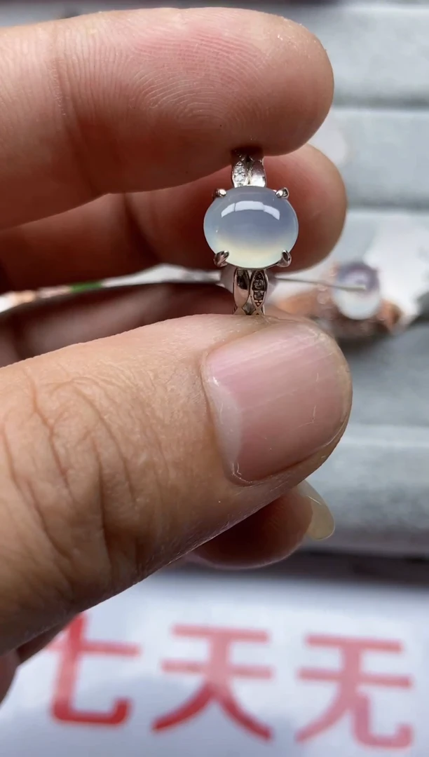 【闪购商品】翡翠戒指银S925镶嵌0000