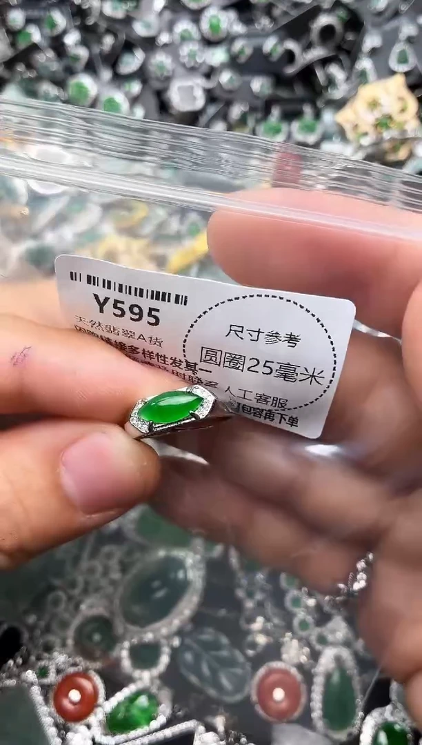 翡翠未镶嵌颈饰Y595戒指