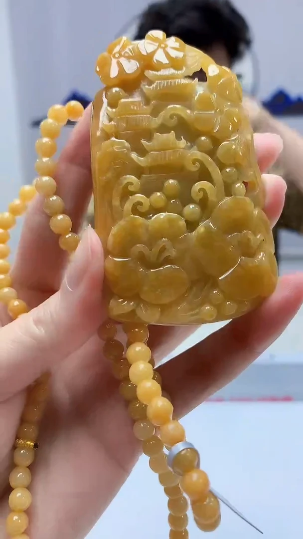 【闪购商品】定制翡翠未镶嵌4688zm-毛货赠珠链山水320