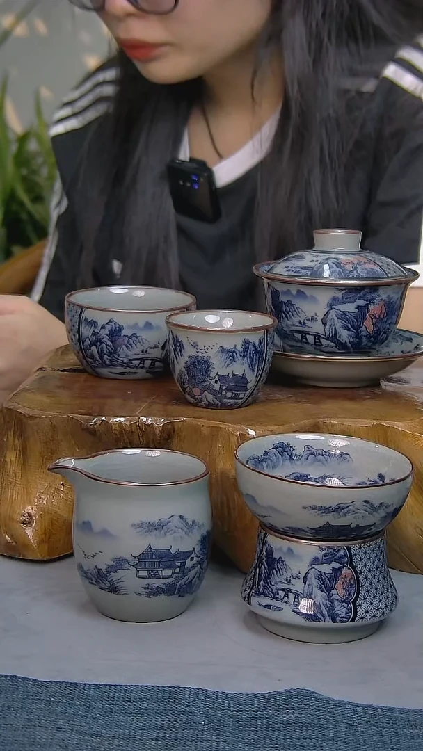5件套陶瓷茶具家用简装系列