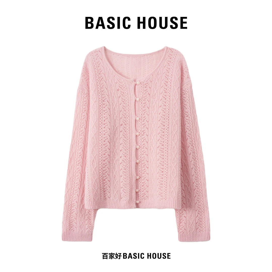 Basic House/百家好2025年秋蕾丝绞花法式小香风温柔P892 MM