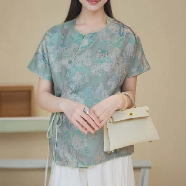 【溽夏】宋锦 烟火人家 夏季新款上衣