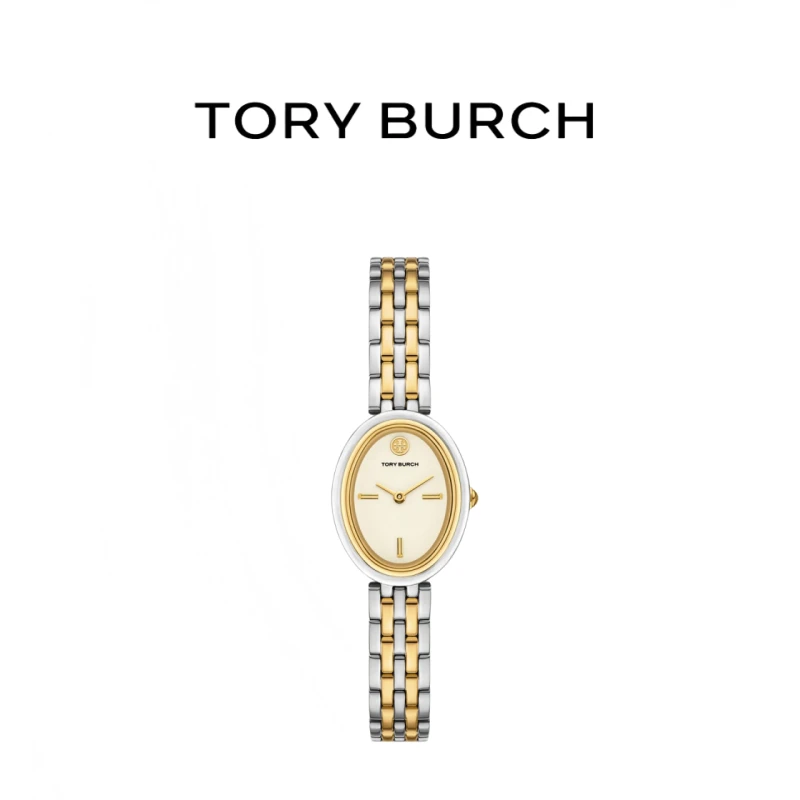 Tory Burch汤丽柏琦椭圆表盘金属链条时尚石英腕表TBW6033