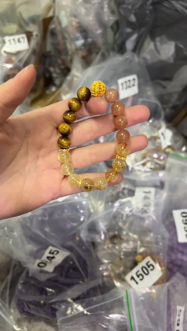 【闪购商品】水晶手链未镶嵌多宝黄水晶搭配款手串[1505]